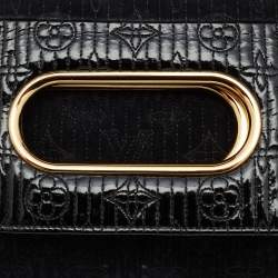 Pre Owned Louis Vuitton Black Monogram Suede Limited Edition Motard Afterdark Clutch