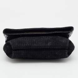 Pre Owned Louis Vuitton Black Monogram Suede Limited Edition Motard Afterdark Clutch