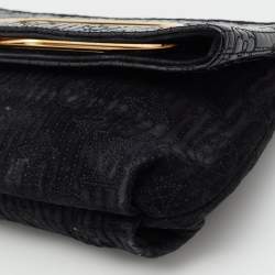 Pre Owned Louis Vuitton Black Monogram Suede Limited Edition Motard Afterdark Clutch