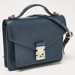 Pre Owned Louis Vuitton Indigo Epi Leather Monceau BB Bag