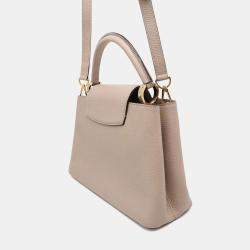 Louis Vuitton Galet Taurillon Leather Capucines MM Satchel Bag
