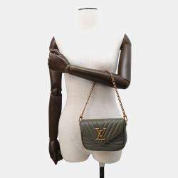 مملوكة مسبقًا Louis Vuitton Green Khaki Leather Multi Pochette New Wave Bag