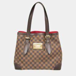Pre Owned Louis Vuitton Ebene Damier Hampstead MM Shoulder Bag