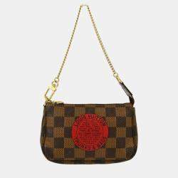 Pre Owned Louis Vuitton Brown Damier Ebene Canvas Mini Pochette Accessoires Shoulder Bag
