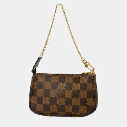 Pre Owned Louis Vuitton Brown Damier Ebene Canvas Mini Pochette Accessoires Shoulder Bag