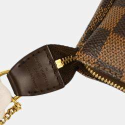 Pre Owned Louis Vuitton Brown Damier Ebene Canvas Mini Pochette Accessoires Shoulder Bag