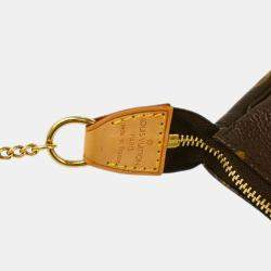 Pre Owned Louis Vuitton Brown Monogram Canvas Mini Pochette Accessoires Shoulder Bag