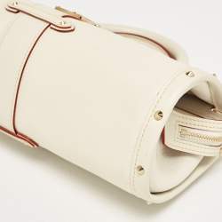 Pre Owned Louis Vuitton White Suhali Leather L'Epanoui PM Bag