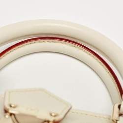 Pre Owned Louis Vuitton White Suhali Leather L'Epanoui PM Bag
