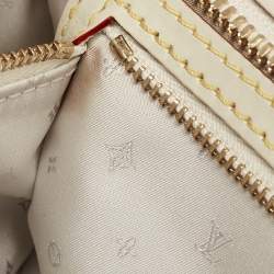 Pre Owned Louis Vuitton White Suhali Leather L'Epanoui PM Bag