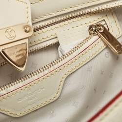 Pre Owned Louis Vuitton White Suhali Leather L'Epanoui PM Bag