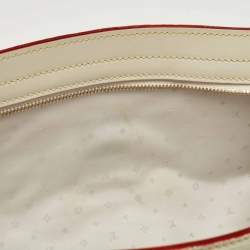 Pre Owned Louis Vuitton White Suhali Leather L'Epanoui PM Bag
