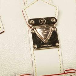 Pre Owned Louis Vuitton White Suhali Leather L'Epanoui PM Bag