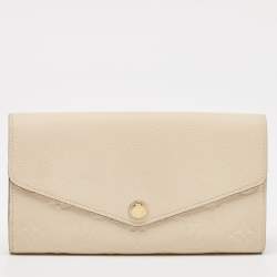 Louis Vuitton Tourterelle Monogram Empreinte Leather Sarah Wallet