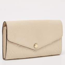 Louis Vuitton Tourterelle Monogram Empreinte Leather Sarah Wallet
