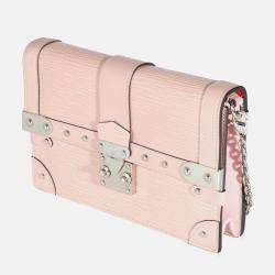 Louis Vuitton Rose Ballerine Epi Trunk Chain Wallet