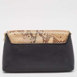 Louis Vuitton Black/Beige Python and Leather Love Note Bag