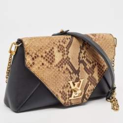 Louis Vuitton Black/Beige Python and Leather Love Note Bag