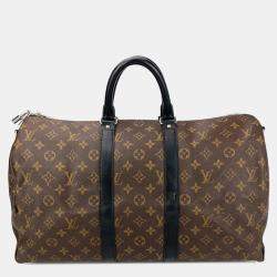 Louis Vuitton Monogram Macassar Keepall Bandouliere 45