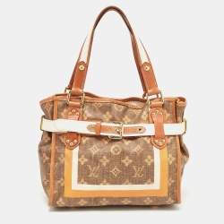 Pre Owned Louis Vuitton Brown Monogram Canvas Tisse Rayures PM Bag