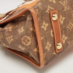 Pre Owned Louis Vuitton Brown Monogram Canvas Tisse Rayures PM Bag