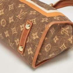 Pre Owned Louis Vuitton Brown Monogram Canvas Tisse Rayures PM Bag