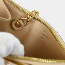 Louis Vuitton Beige Monogram Vernis Leather Pochette Cles Coin Purse