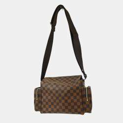 Pre Owned Louis Vuitton Damier Ebene Canvas Reporter Melville Shoulder Bag