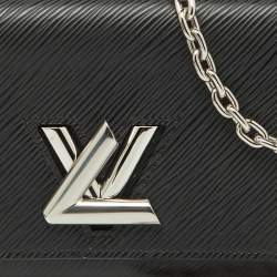 Louis Vuitton Black Epi Leather Twist Wallet on Chain