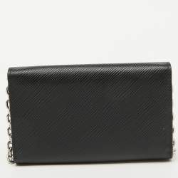 Louis Vuitton Black Epi Leather Twist Wallet on Chain