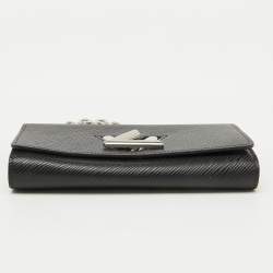 Louis Vuitton Black Epi Leather Twist Wallet on Chain