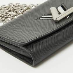 Louis Vuitton Black Epi Leather Twist Wallet on Chain