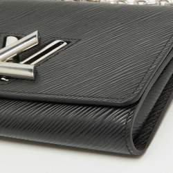 Louis Vuitton Black Epi Leather Twist Wallet on Chain