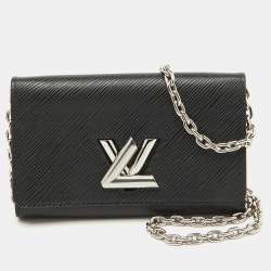 Louis Vuitton Black Epi Leather Twist Wallet on Chain