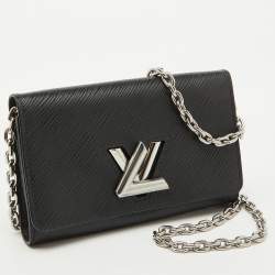 Louis Vuitton Black Epi Leather Twist Wallet on Chain