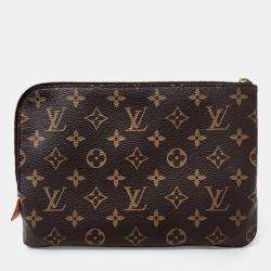 Louis Vuitton Brown Monogram Canvas PM Etuille Voyage Clutch Bag