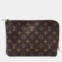 Louis Vuitton Brown Monogram Canvas PM Etuille Voyage Clutch Bag