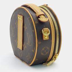 Pre Owned Louis Vuitton Brown Coated Canvas Monogram Mini Boite Chapeau bag
