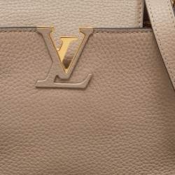 Pre Owned Louis Vuitton Galet Grey Python and Leather Capucines BB Bag