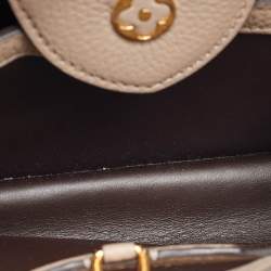 Pre Owned Louis Vuitton Galet Grey Python and Leather Capucines BB Bag