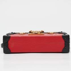 مملوكة مسبقًا Louis Vuitton Black/Red Epi Leather Petite Malle Bag