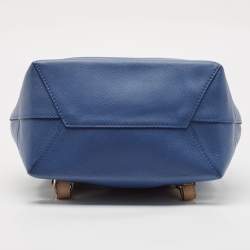 Louis Vuitton Blue/Beige Leather Lockme Backpack