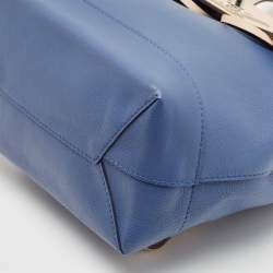 Louis Vuitton Blue/Beige Leather Lockme Backpack