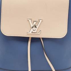 Louis Vuitton Blue/Beige Leather Lockme Backpack