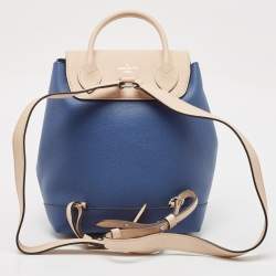 Louis Vuitton Blue/Beige Leather Lockme Backpack