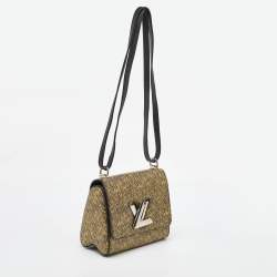 Louis Vuitton Black/Gold Embossed Leather Twist PM Bag