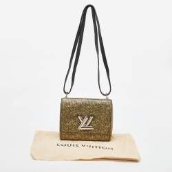 Louis Vuitton Black/Gold Embossed Leather Twist PM Bag