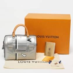 Louis Vuitton Silver Epi Spaceship Embossed Leather Speedy 25 Bag