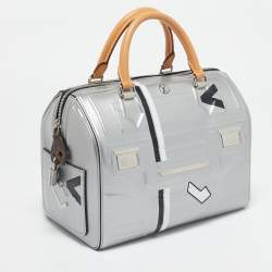 Louis Vuitton Silver Epi Spaceship Embossed Leather Speedy 25 Bag