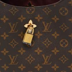 Pre Owned Louis Vuitton Bordeaux Monogram Canvas Flower Hobo Bag